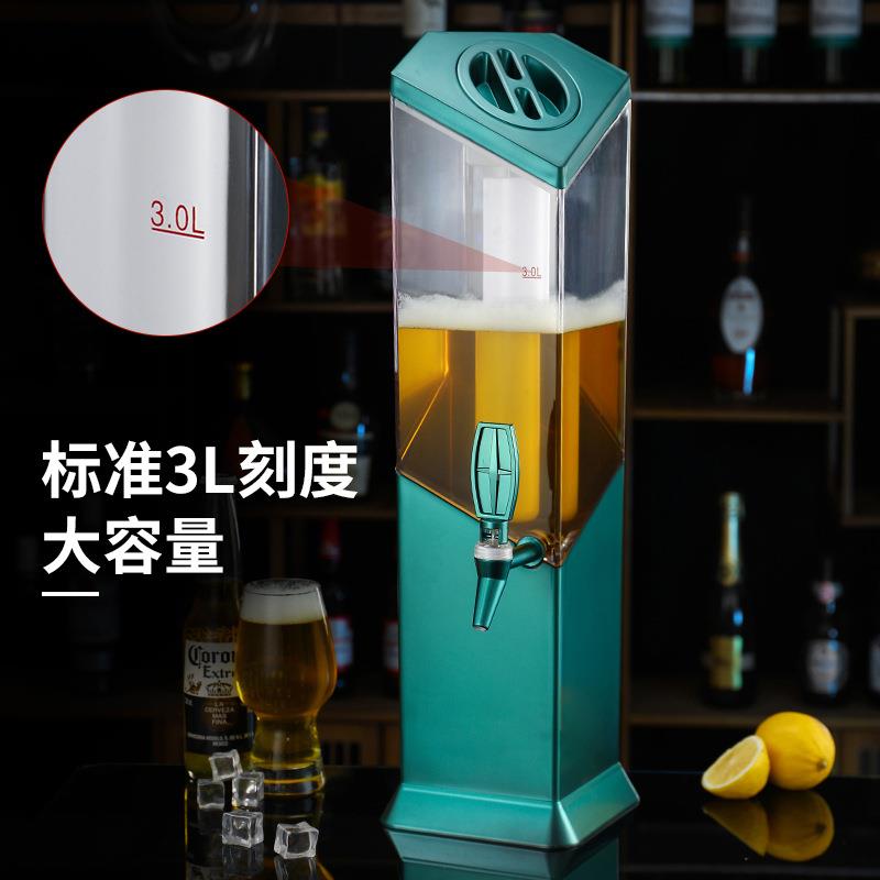 3升发光酒炮酒吧专71调啤酒用炮红桶网鸡尾酒可乐桶酒扎啤桶容器