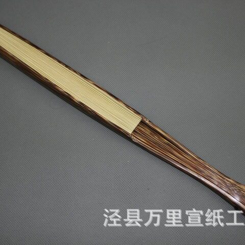 高档苏州工艺宣纸折扇手工全芯棕竹 95寸燕尾造型熟宣送扇盒 包邮