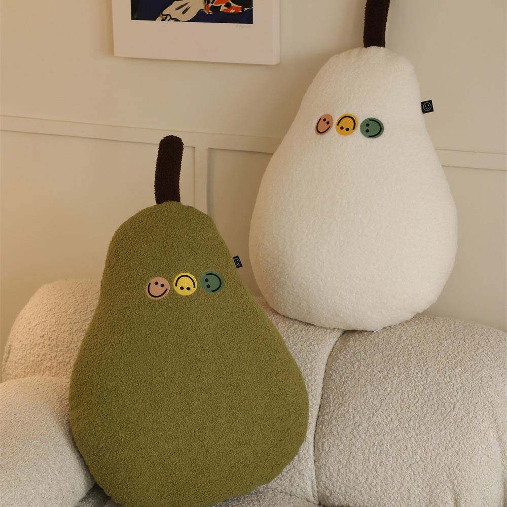 可爱民702泰迪绒大鸭梨抱枕宿板房客办公样室沙发靠垫卧室腰厅枕