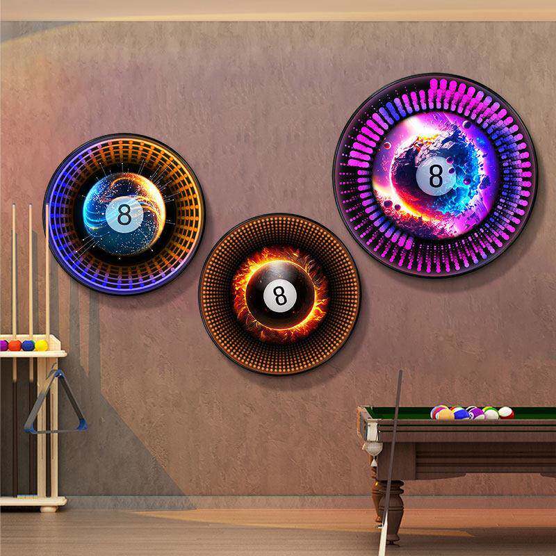 网红台厅装饰画桌球球室le部d氛围灯棋XBXBKB00挂画酒吧牌俱乐墙