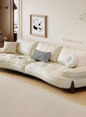 型新款网红极沙发ZXG大油小户型客厅小户现代简约简白色奶风沙发