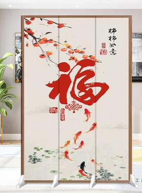 中式屏风隔移PEZ断客厅办公室折叠动室卧入户正对门遮挡板福隔字
