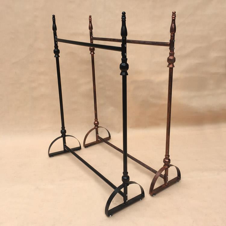 ft架式铁艺服装店衣架展示架落YLN地服装货挂衣服架子复古落地衣
