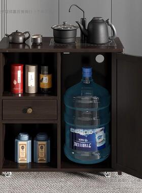 移动茶水茶大板桌侧边柜茶几茶台烧柜水ONZ壶一体具茶边柜茶置物