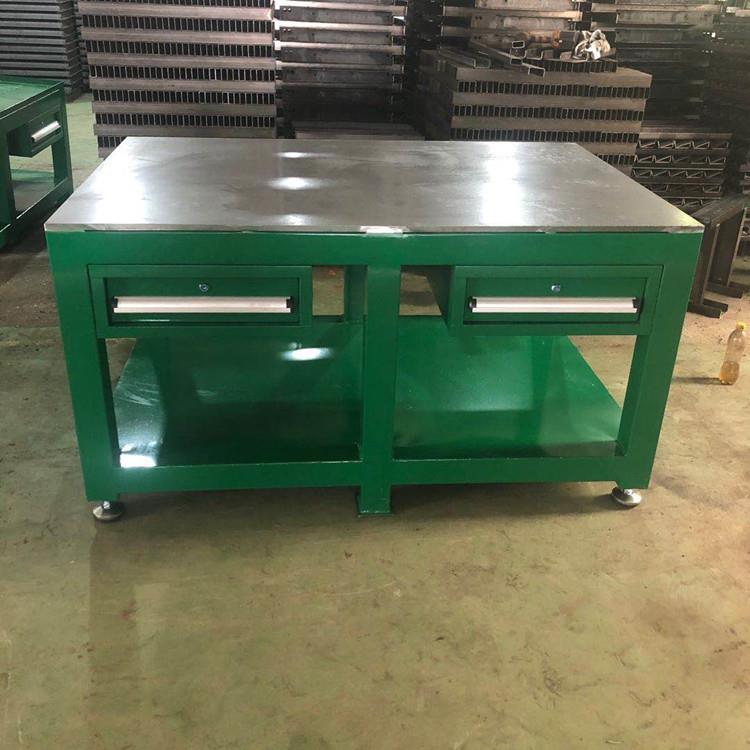 重型钳工工作台水磨钢XS-004板桌面具维桌飞模台省修模工作虎钳模