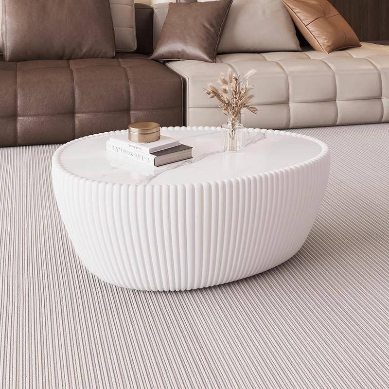 奶油茶几客厅家2用意025新风款鹅卵石茶轻奢现代简约碗型桌创小茶