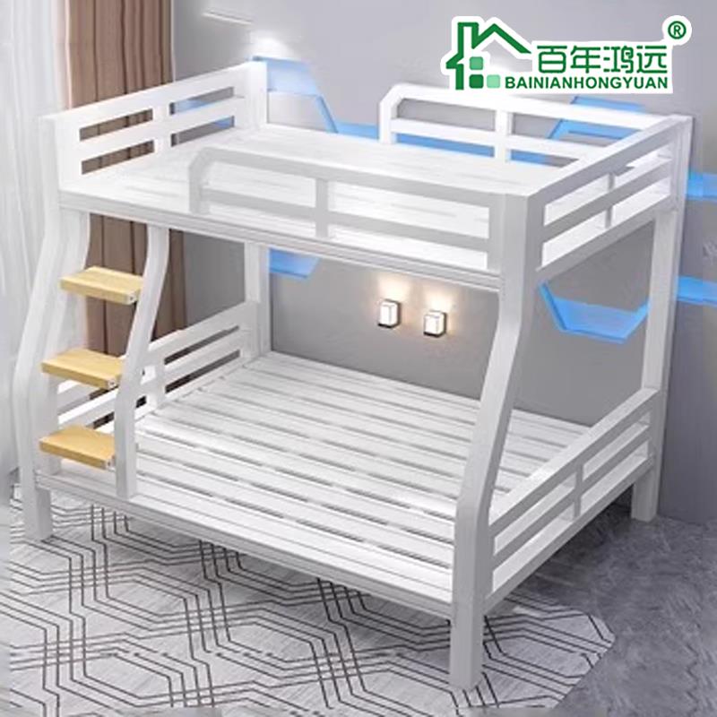 cs床上铺铁床高低床电下床竞酒店双层F76TS68M铁艺床双人员工学生