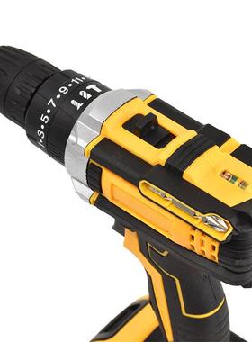 跨境外贸多功能锂电钻螺丝刀充装电手钻冲70844套击钻家用电手枪