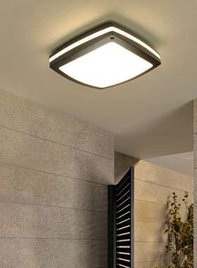 户外防潮壁灯 LED防潮灯室外防水吸顶灯IP65方形阳台壁灯 E27壁灯