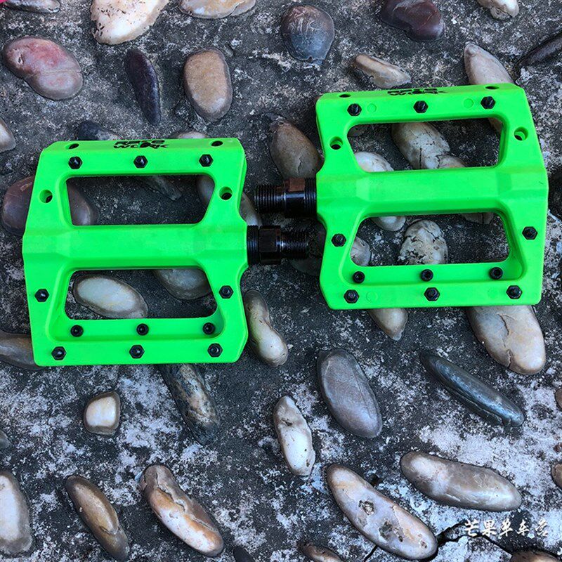 速发RWORK山地车自行车尼龙脚踏轴超轻培林板降大宽防滑速承DH越