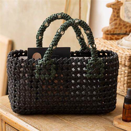 速发十字结悠兰小提包纸藤编织手工课材料包仿藤编手工礼物拍照装