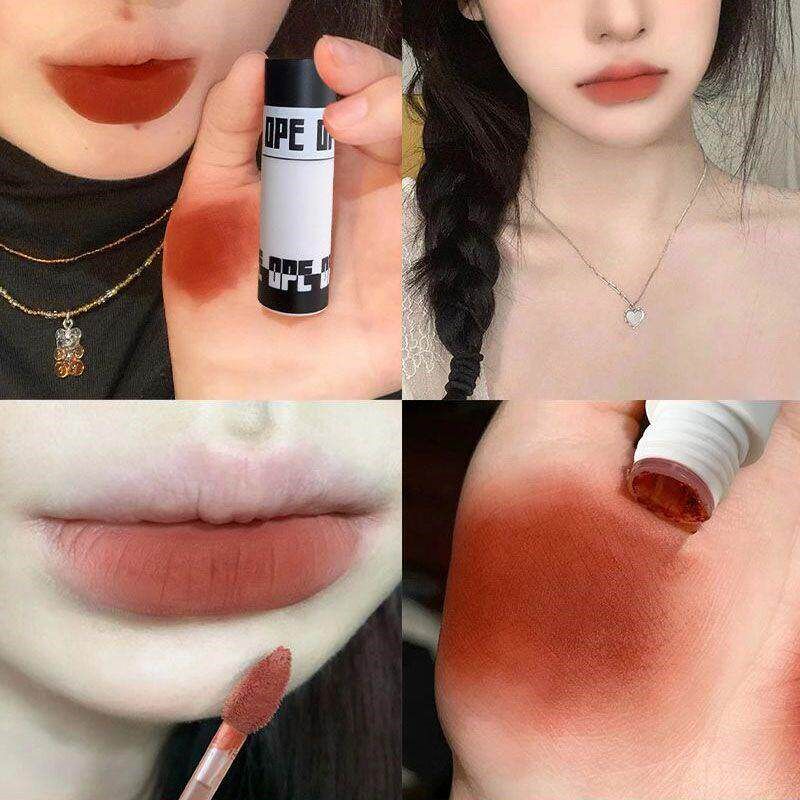 速发灰调乌木玫瑰!唇泥空气唇泥雾面哑光丝绒口釉唇彩学生轻奢风