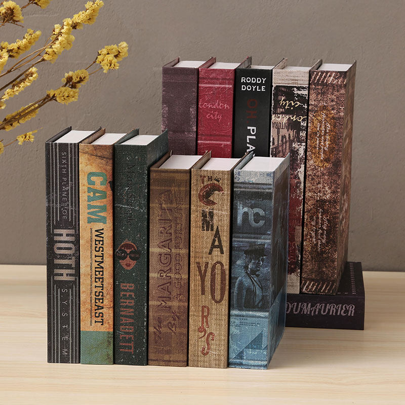 速发假古书书饰品英文旧书酒柜橱窗复装摆件拍照拍摄道具