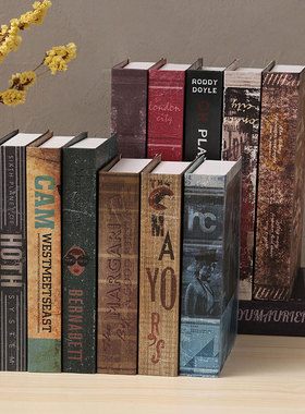 速发假古书书饰品英文旧书酒柜橱窗复装摆件拍照拍摄道具