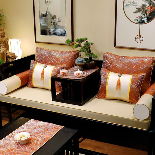 速发新中式坐发垫高档红木家具沙垫套罩床木沙发垫四季通用罗汉实