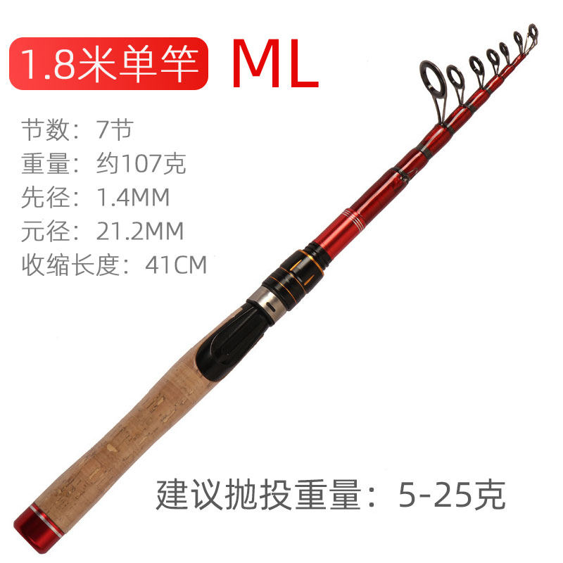 速发短节伸缩路亚竿滑漂钓竿软调高环素大导碳远投路滑中套装