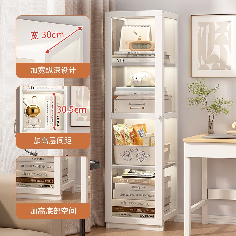 速发书柜带柜门家用简易儿童书架子玩具模型收纳摆放展示柜陈列柜