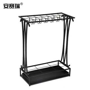 安赛瑞铁艺雨伞架（黑）创意金属雨伞架金属雨伞放置架13961