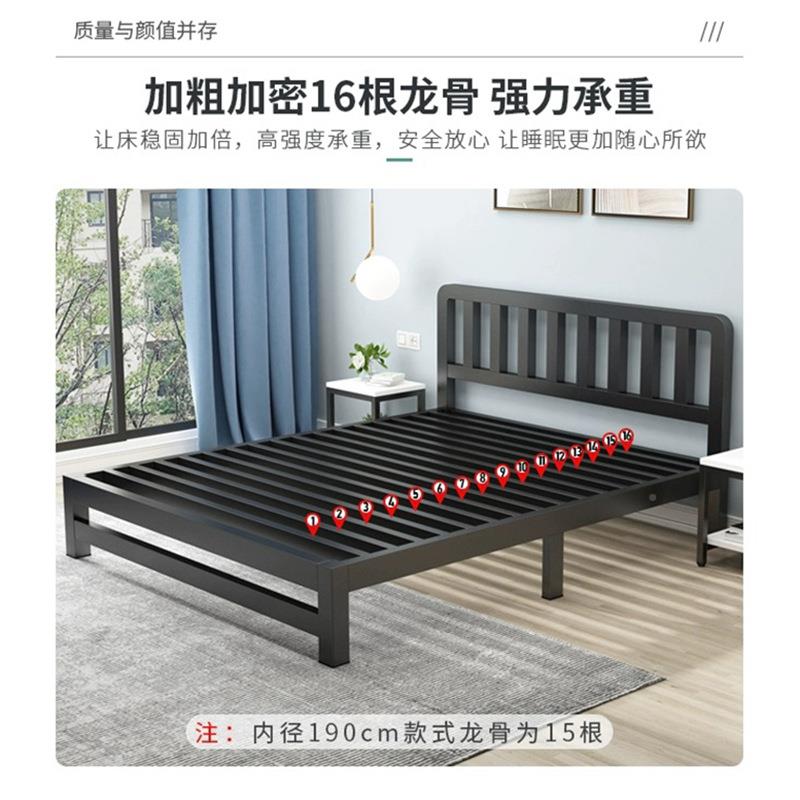 欧式铁双人床现代儿简约1.8出租房床1.艺AZA5米童铁床单人床铁架