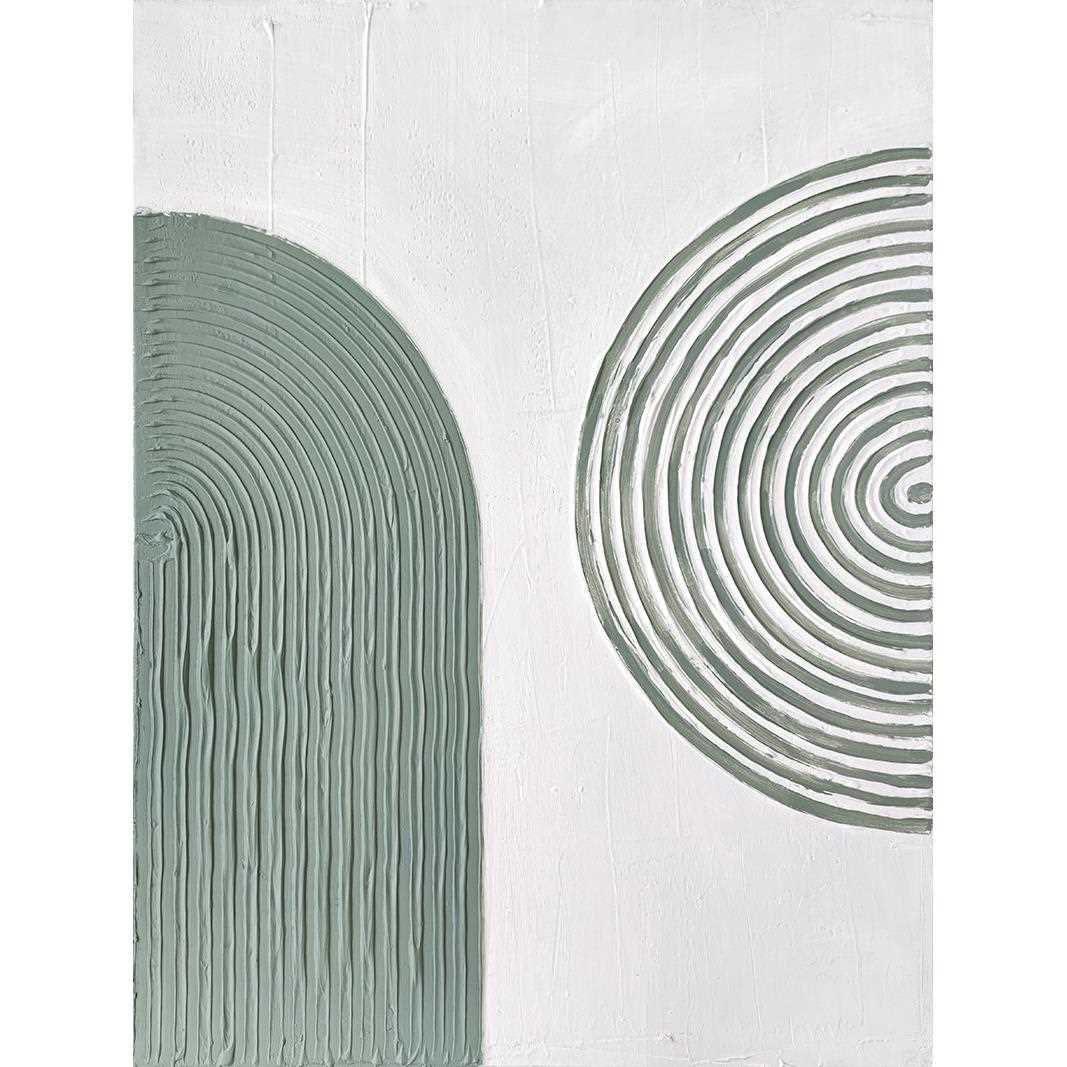 工厂现货半手绘现代简约几何挂画立体抽象时尚套画卧室装饰画图片