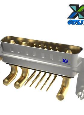 D-SUB连接器 13W3公母头 弯脚金属支架前后螺母10+3针芯座