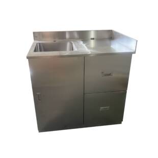 304不锈钢水槽柜简易厨房操作台家用厨房碗柜组装橱柜经济型厂家