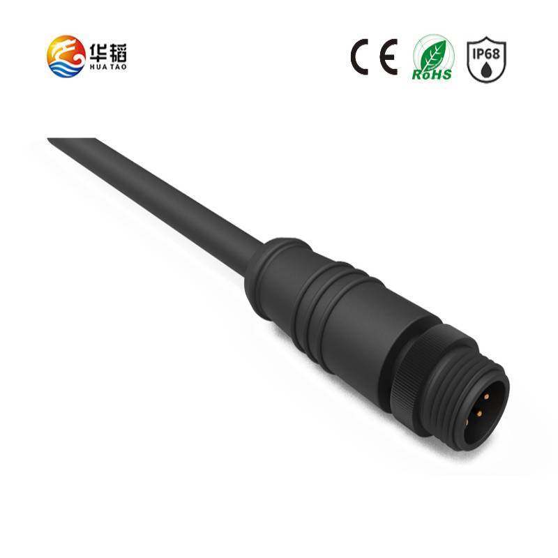 m12八芯转RJ45连接器公母防水接头以太网航空插头网线RJ45水晶头