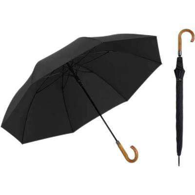 Niello奈洛长木柄双层自动伞121cm加大伞面素色双人晴雨伞