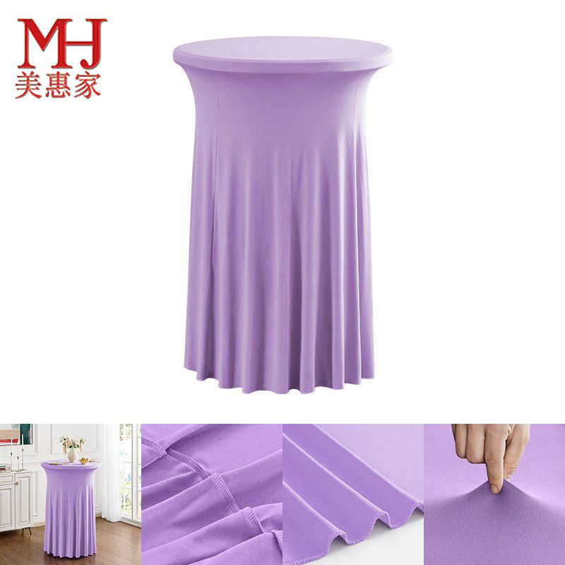 氨纶圆形弹力褶皱桌裙婚庆派对