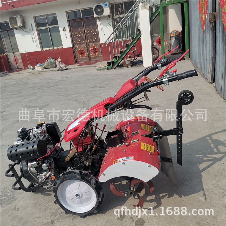 小型自走后旋微耕机开沟除草