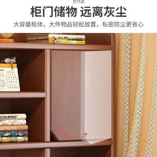 实书桌书一体学生架家木用学写字桌卧室桌W子习书柜抽屉成人电脑