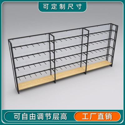 单面中岛饰品店精品店货架展示架挂钩层板背板挂摆展示柜优品货架