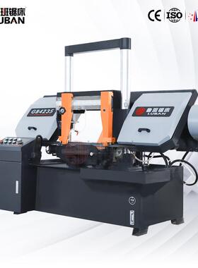 跨境热销GB4235双立柱卧式带锯床出口标准包装精密锯切350mm锯床