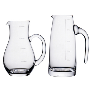 白酒分酒器e带刻度饭店用100毫升玻璃小酒杯套装分酒壶家用量酒器