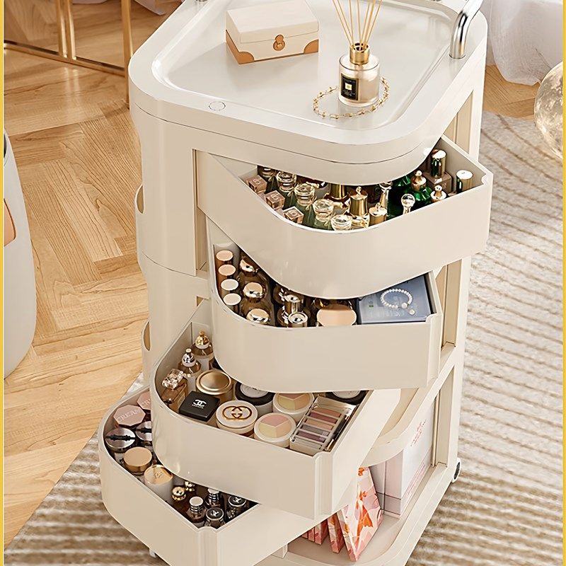 德国cheei  小推车置物架床头化妆I品收纳柜客厅卧室可移动旋转,收纳整理,家用收纳手推车,淘宝优惠券,粉丝福利购,淘宝优惠卷