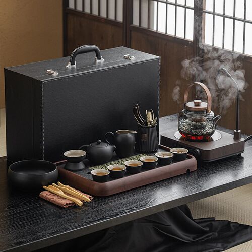 功夫茶具套装新款泡茶专用品大全蒸煮高I档轻奢家用办公室礼品定