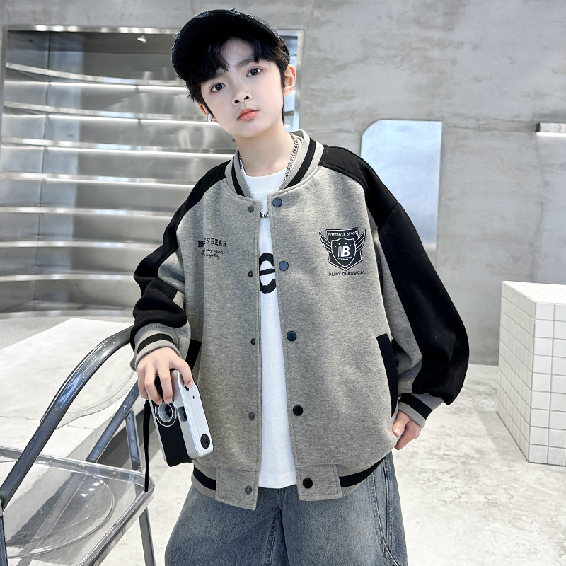 男童棒球服外套春秋款2025
