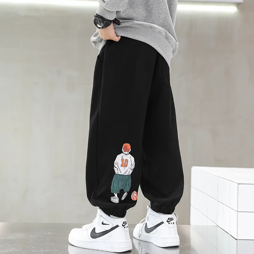 男童裤子春秋款2026新款中大儿童休闲运动长裤春装男孩卫裤春季潮