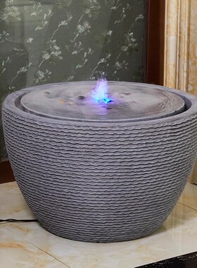 流水生财摆件喷泉办公室客厅玄关户外庭I院花园循环水落地景观装