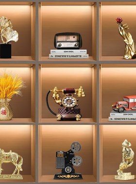 电视柜客厅摆件套装高端轻奢大气上档H次现代简约酒柜工艺品摆设