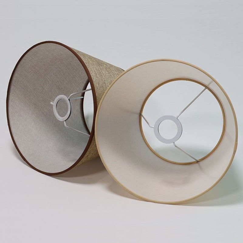 工程设计床头台灯罩Ep27卡环式落地灯亚麻布艺圆罩锥形壁灯吊灯罩