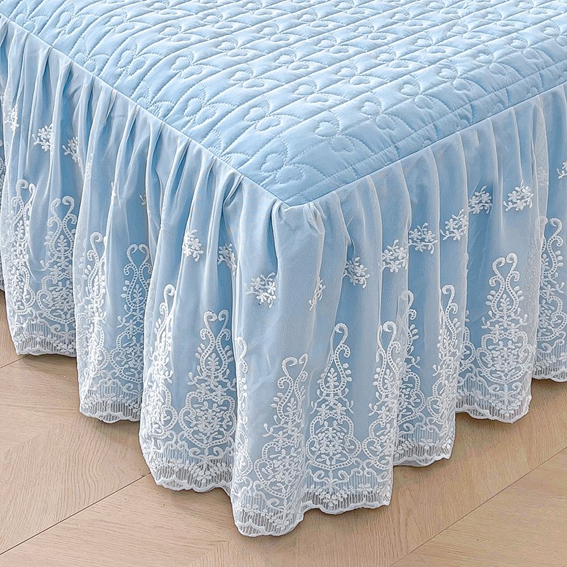 公主风蕾丝床裙单件遮丑下u摆夹棉加厚花边床罩床盖单床裙款床垫