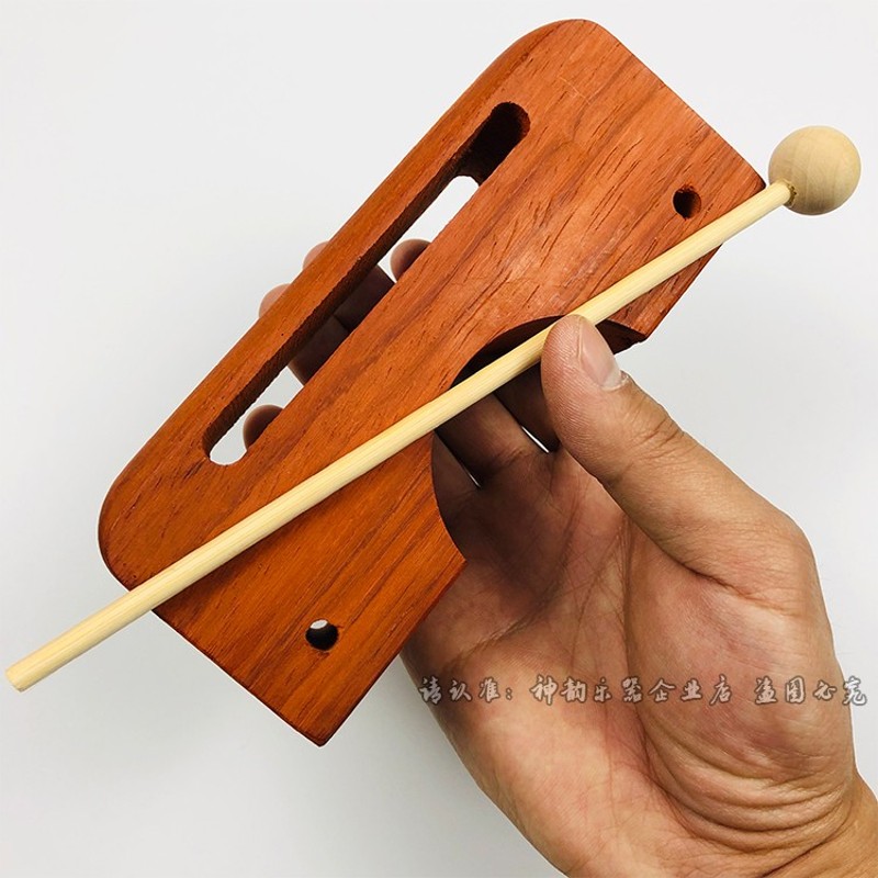 高低音梆a子打击乐器 戏曲梆子白木实木高音低音梆子红木木鱼角鱼