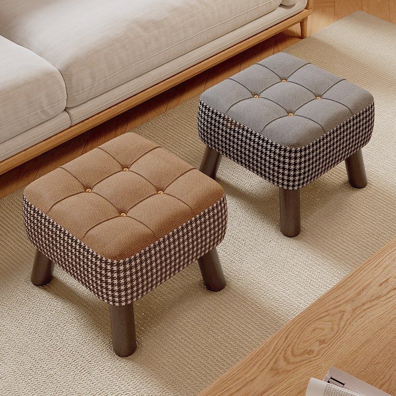 复古实木小板凳门l口换鞋凳简约客厅沙发凳软包方凳小凳子家用矮,住宅家具,矮凳,淘宝优惠券,粉丝福利购,淘宝优惠卷
