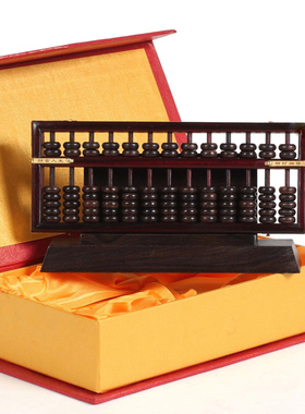 紫檀木质b老式小算盘红木雕刻工艺品实木制儿童算盘装饰品桌面摆