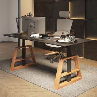 李仁同款电动升降桌台式电脑桌工作台站立式办公桌子W家用简约书