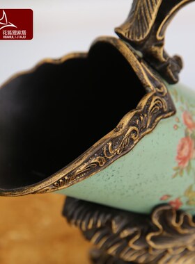 花狐狸美式田园红酒架摆件家用客厅酒柜装饰品酒瓶置物.架摆设欧