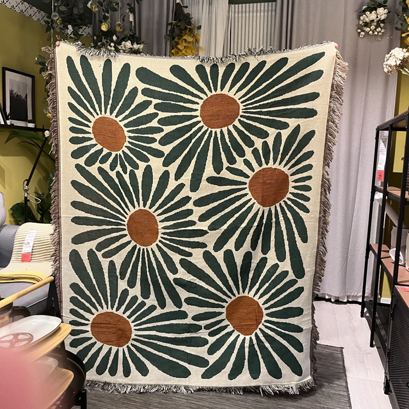 北欧花香沙发毯装l饰客厅休闲毯防尘布置沙发垫房车床盖毯温馨毛,床上用品,休闲毯/毛毯/绒毯,淘宝优惠券,粉丝福利购,淘宝优惠卷