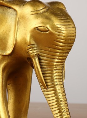 黄铜大象摆件一对吸水铜大象A珠宝财富大象家居玄关装饰工艺品