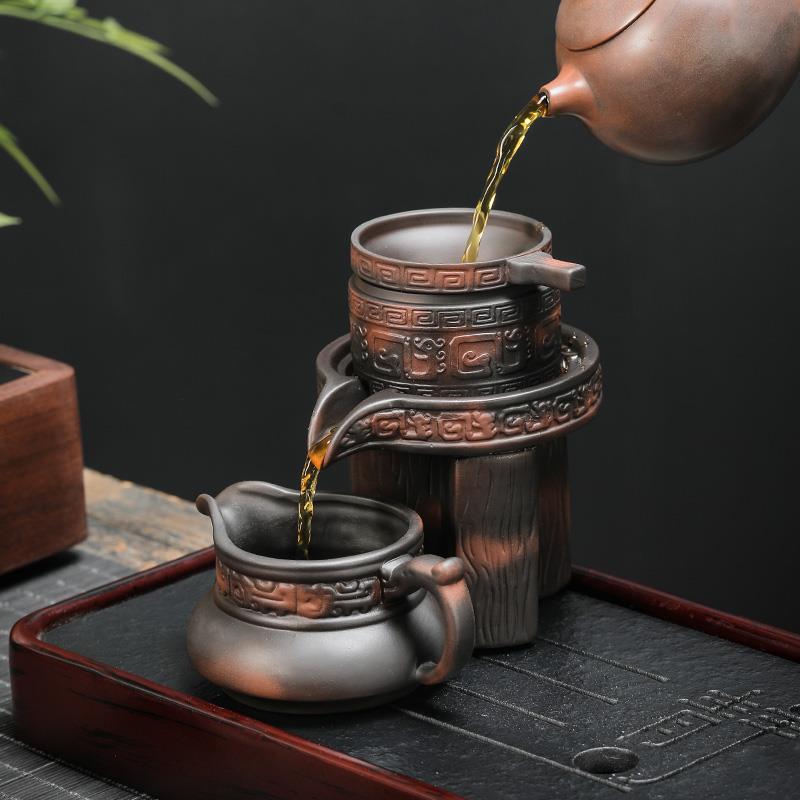 创意紫陶茶漏套装茶叶过滤器滤网茶具配件茶漏架泡茶陶瓷茶隔茶滤